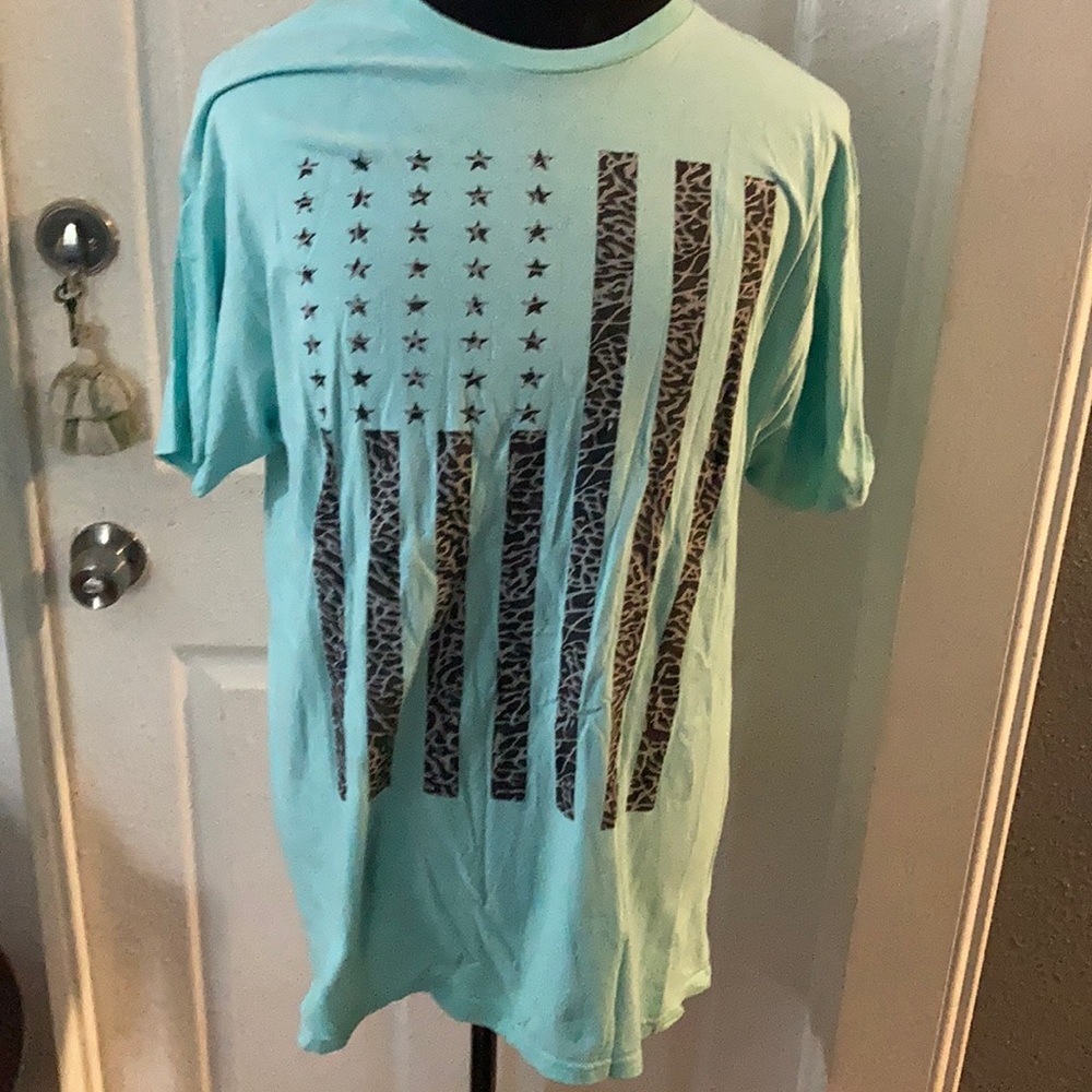 2 Monkeys Patriot American Flag Wear City Teal USA